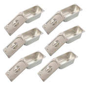 DURAFORCE Commercial Stainless Steel Hotel Pan Set 1/3 Size, 6" Deep with Lids, 6-Pack