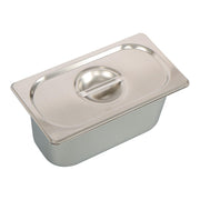 DURAFORCE Commercial Stainless Steel Hotel Pan Set 1/3 Size, 6" Deep with Lids, 6-Pack