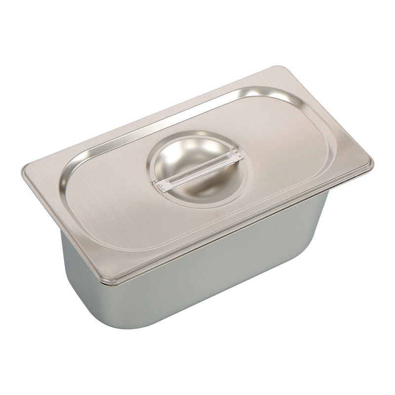 DURAFORCE Commercial Stainless Steel Hotel Pan Set 1/3 Size, 6" Deep with Lids, 6-Pack
