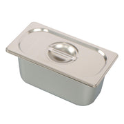 DURAFORCE Commercial Stainless Steel Hotel Pan Set 1/3 Size, 6" Deep with Lids, 6-Pack