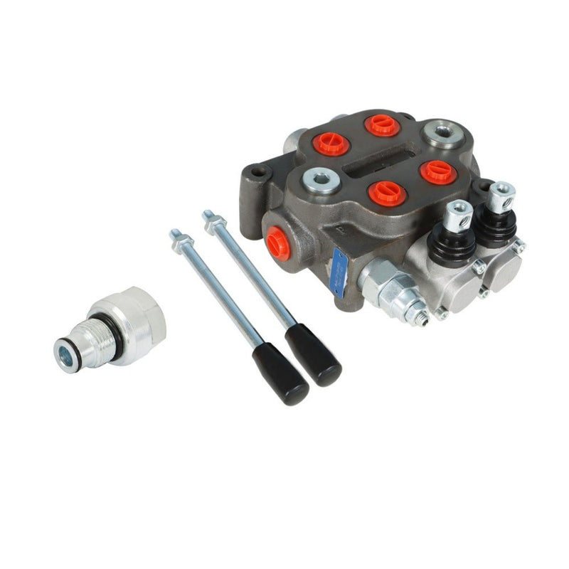 DURAFORCE Hydraulic Control Valve Tractor BSPP 25GPM 2 Spool With Conversion Plug