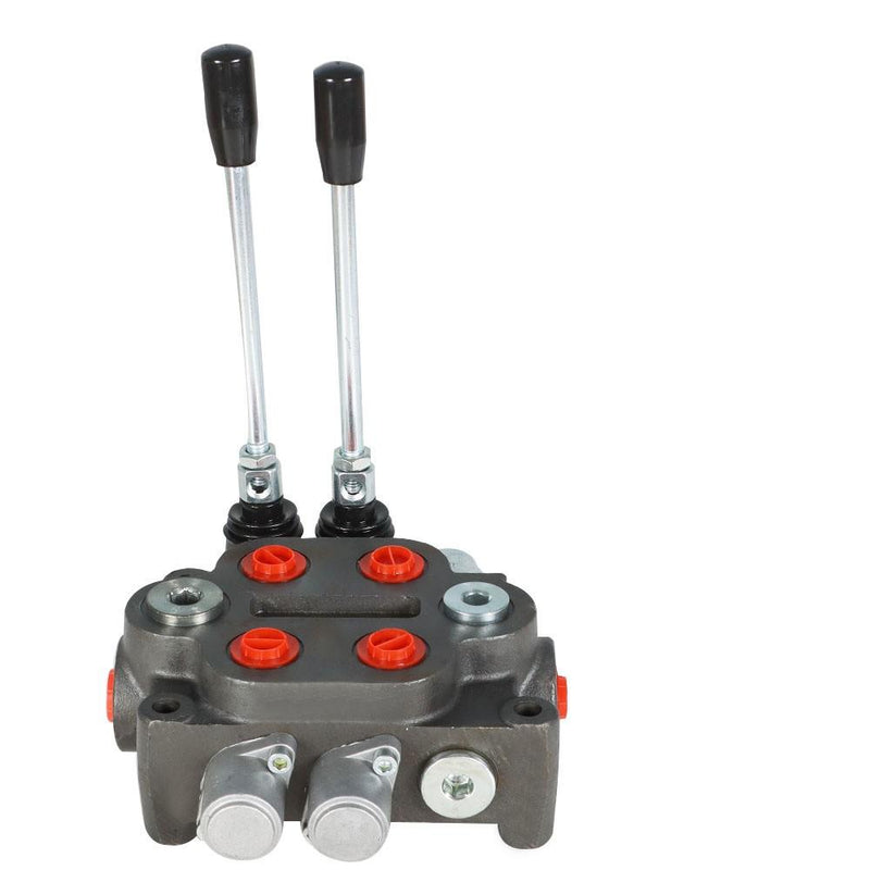 DURAFORCE Hydraulic Control Valve Tractor BSPP 25GPM 2 Spool With Conversion Plug