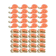 DURAFORCE 20 Pack 1.5" inch x 20' Ft Ratchet Tie Down Cargo Straps J Hooks Heavy Duty