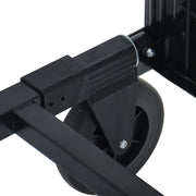 DURAFORCE Carbon Steel 3 in 1 Hand Truck Dolly W/ Rubber Brake-Wheels and 2 Elastic Ropes