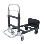 DURAFORCE Carbon Steel 3 in 1 Hand Truck Dolly W/ Rubber Brake-Wheels and 2 Elastic Ropes