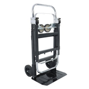 DURAFORCE Carbon Steel 3 in 1 Hand Truck Dolly W/ Rubber Brake-Wheels and 2 Elastic Ropes