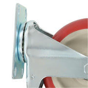 DURAFORCE 16 Pack Polyurethane Heavy Duty Swivel Caster Wheels 5'' With Brake Concave Hubs