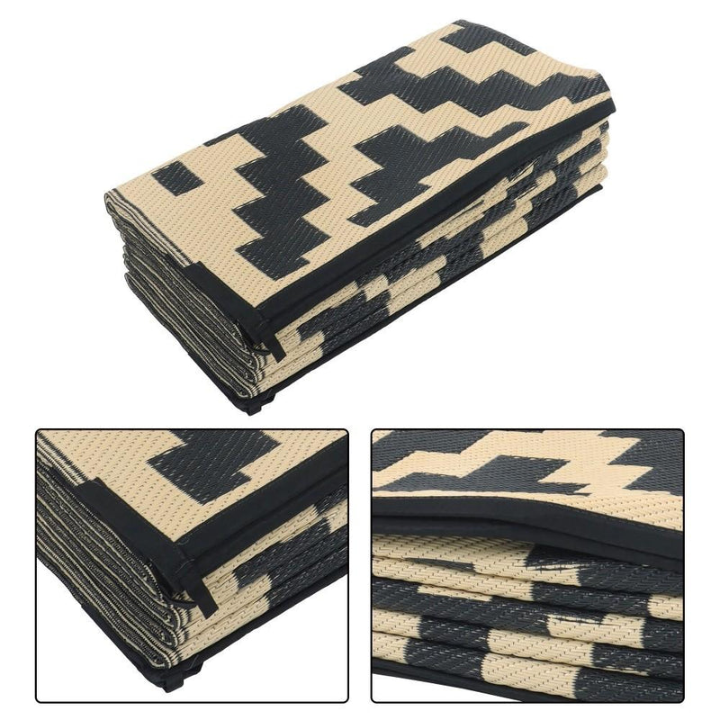 DURAFORCE Waterproof Outdoor Rug 9x12 ft Outdoor Plastic Straw Rug For Camping RV Deck