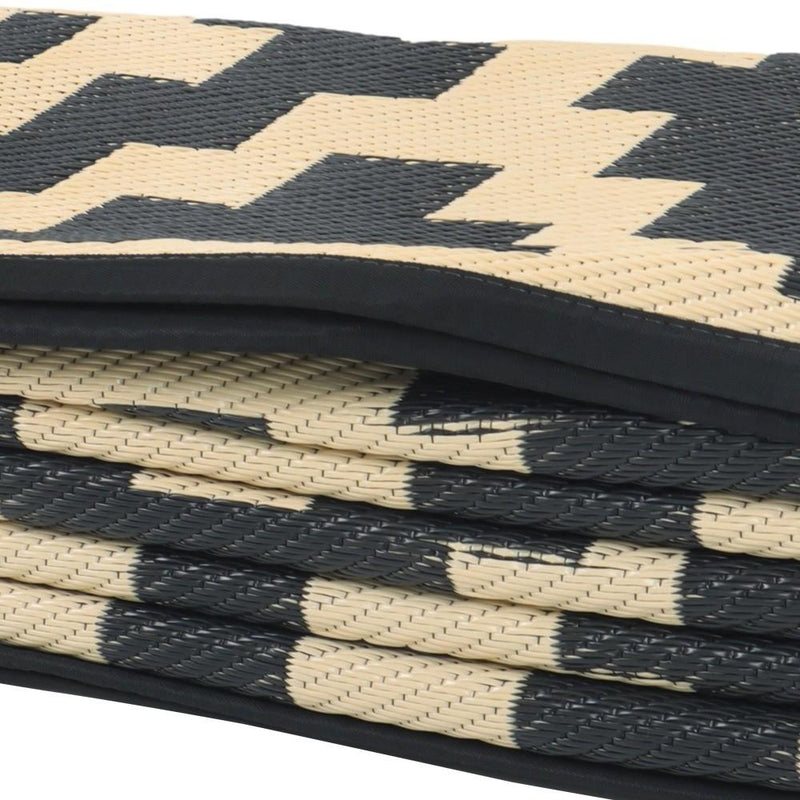DURAFORCE Waterproof Outdoor Rug 9x12 ft Outdoor Plastic Straw Rug For Camping RV Deck