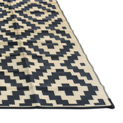 DURAFORCE Waterproof Outdoor Rug 9x12 ft Outdoor Plastic Straw Rug For Camping RV Deck