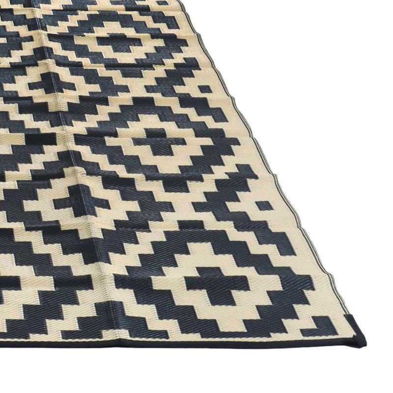DURAFORCE Waterproof Outdoor Rug 9x12 ft Outdoor Plastic Straw Rug For Camping RV Deck