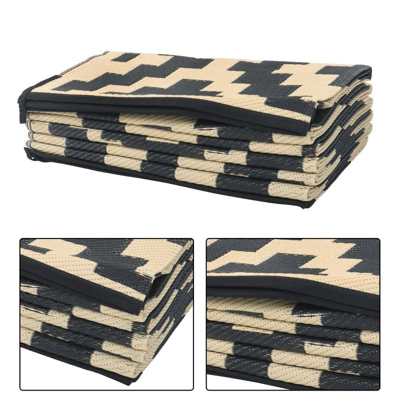 DURAFORCE Waterproof Outdoor Rug 9x12 ft Outdoor Plastic Straw Rug For Camping RV Deck
