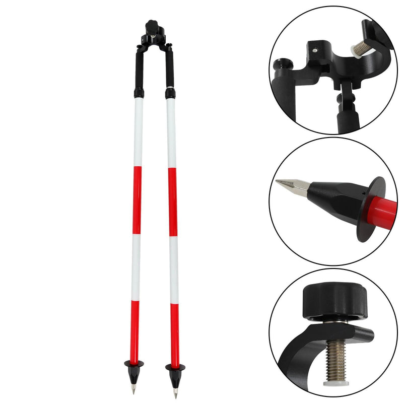 DURAFORCE Aluminum Bipod w/Quick Thumb Release, Pole Saver Head for Surveying
