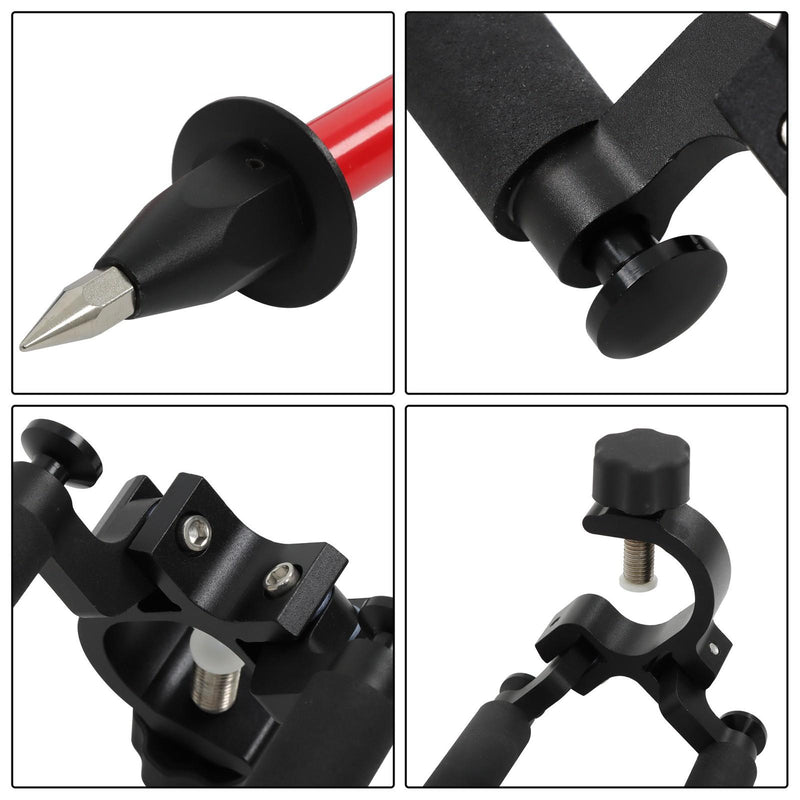 DURAFORCE Aluminum Bipod w/Quick Thumb Release, Pole Saver Head for Surveying