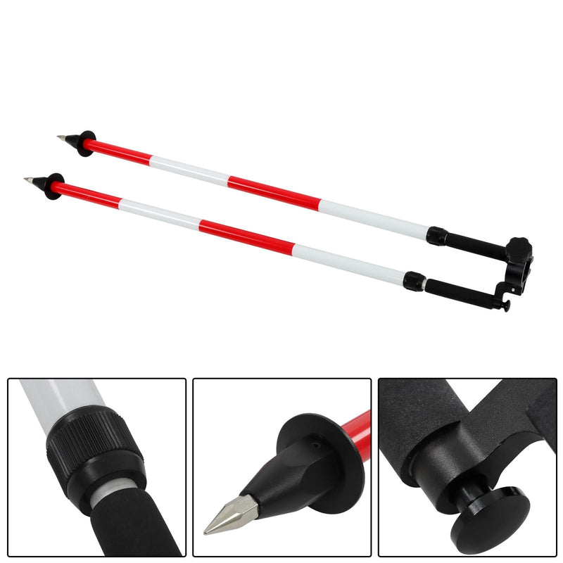 DURAFORCE Aluminum Bipod w/Quick Thumb Release, Pole Saver Head for Surveying