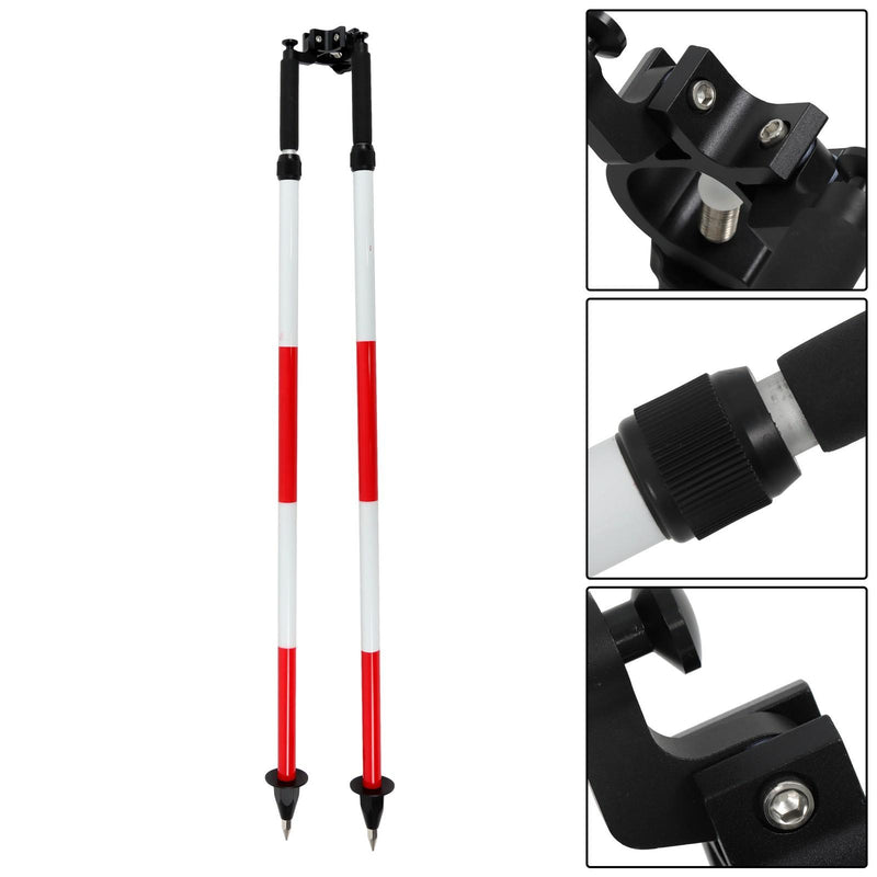 DURAFORCE Aluminum Bipod w/Quick Thumb Release, Pole Saver Head for Surveying