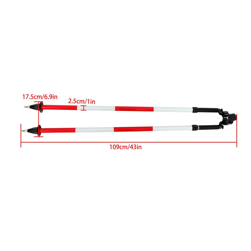 DURAFORCE Aluminum Bipod w/Quick Thumb Release, Pole Saver Head for Surveying