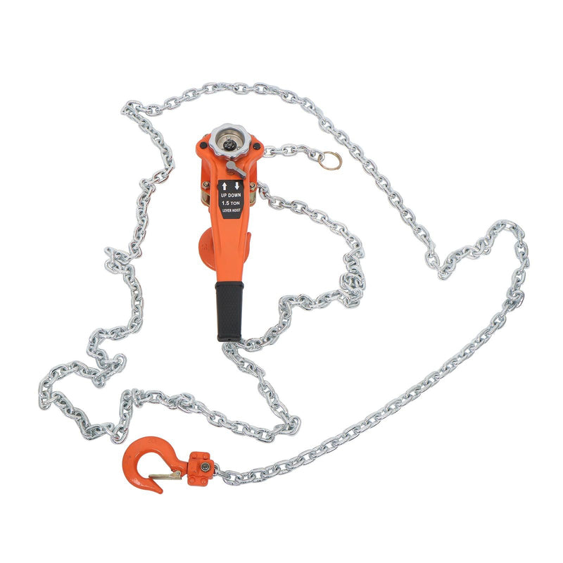 DURAFORCE Manual Lever Chain Hoist 3300LB G80 Chain Come Along 20 ft w/ 2 Heavy Duty Hooks