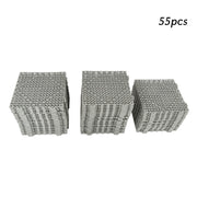 DURAFORCE Interlocking Drainage Floor Mat 12"x 12" PVC Non-Slip Floor Tiles 55 Pack Gray