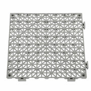 DURAFORCE Interlocking Drainage Floor Mat 12"x 12" PVC Non-Slip Floor Tiles 55 Pack Gray