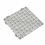 DURAFORCE Interlocking Drainage Floor Mat 12"x 12" PVC Non-Slip Floor Tiles 55 Pack Gray
