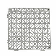 DURAFORCE Interlocking Drainage Floor Mat 12"x 12" PVC Non-Slip Floor Tiles 55 Pack Gray