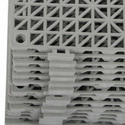 DURAFORCE Interlocking Drainage Floor Mat 12"x 12" PVC Non-Slip Floor Tiles 55 Pack Gray