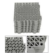 DURAFORCE Interlocking Drainage Floor Mat 12"x 12" PVC Non-Slip Floor Tiles 55 Pack Gray