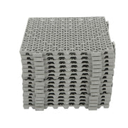 DURAFORCE Interlocking Drainage Floor Mat 12"x 12" PVC Non-Slip Floor Tiles 55 Pack Gray