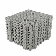 DURAFORCE Interlocking Drainage Floor Mat 12"x 12" PVC Non-Slip Floor Tiles 55 Pack Gray