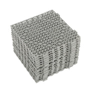 DURAFORCE Interlocking Drainage Floor Mat 12"x 12" PVC Non-Slip Floor Tiles 55 Pack Gray