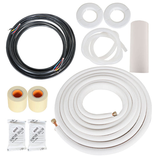 DURAFORCE 1/4"-1/2" Cooling Connection Pipe Install Kit For Mini Split Heat Pump Systems