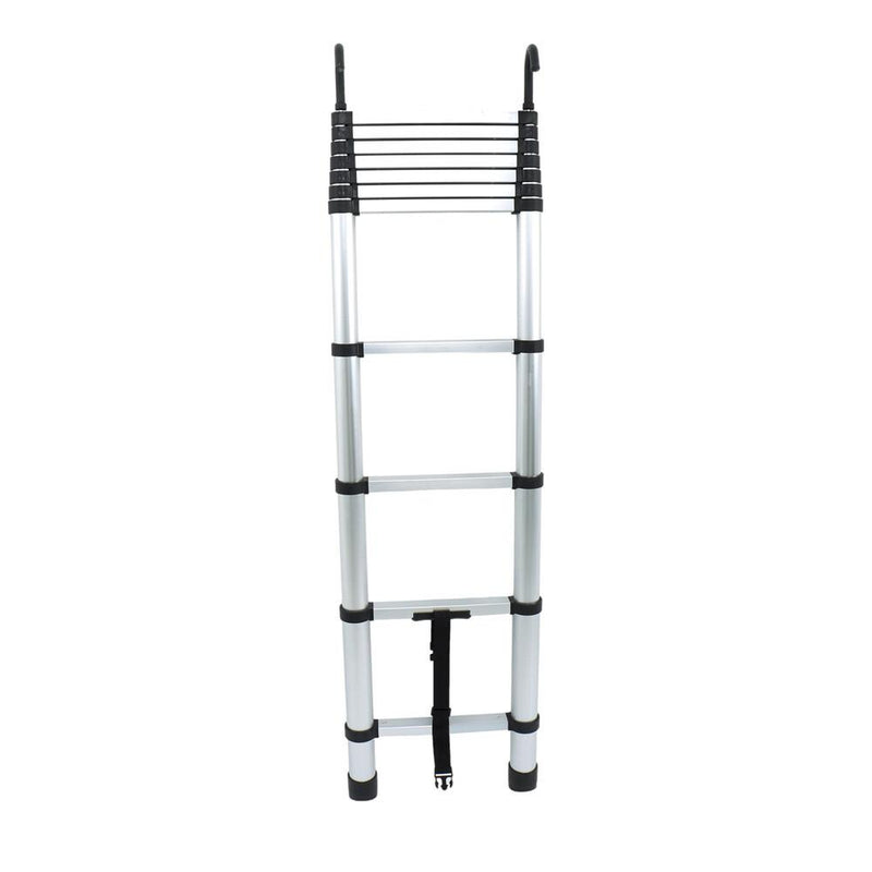 DURAFORCE 10.5 FT Telescoping Ladder Tall Ladder Folding Retractable Ladder W/ 2 Hooks