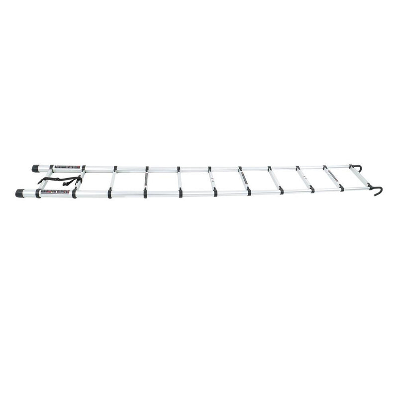 DURAFORCE 10.5 FT Telescoping Ladder Tall Ladder Folding Retractable Ladder W/ 2 Hooks