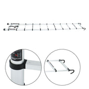 DURAFORCE 10.5 FT Telescoping Ladder Tall Ladder Folding Retractable Ladder W/ 2 Hooks