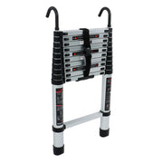 DURAFORCE 10.5 FT Telescoping Ladder Tall Ladder Folding Retractable Ladder W/ 2 Hooks