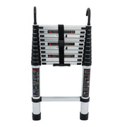 DURAFORCE 10.5 FT Telescoping Ladder Tall Ladder Folding Retractable Ladder W/ 2 Hooks