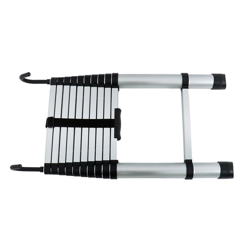 DURAFORCE 10.5 FT Telescoping Ladder Tall Ladder Folding Retractable Ladder W/ 2 Hooks