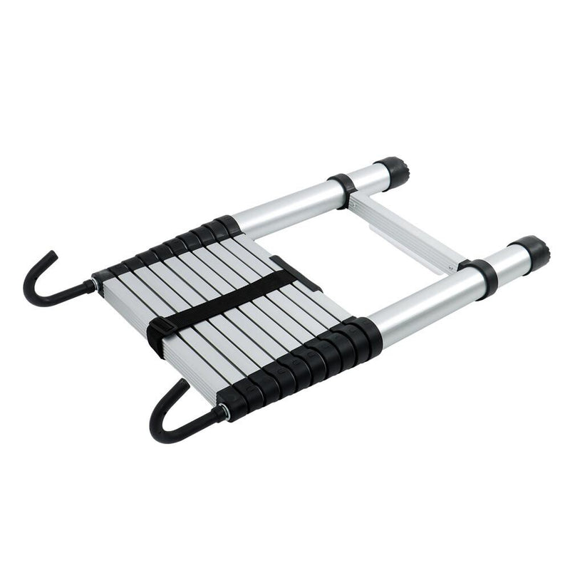 DURAFORCE 10.5 FT Telescoping Ladder Tall Ladder Folding Retractable Ladder W/ 2 Hooks
