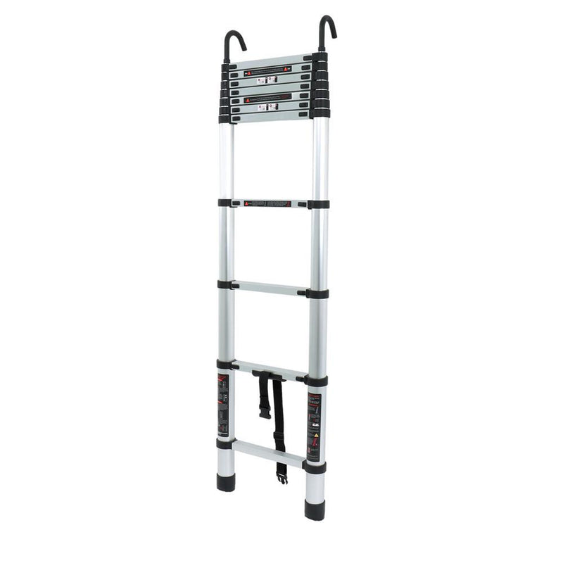 DURAFORCE 10.5 FT Telescoping Ladder Tall Ladder Folding Retractable Ladder W/ 2 Hooks