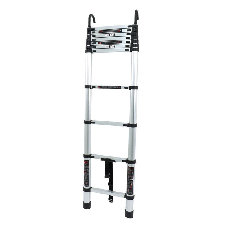 DURAFORCE 10.5 FT Telescoping Ladder Tall Ladder Folding Retractable Ladder W/ 2 Hooks