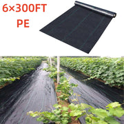DURAFORCE 6×300FT Weed Cover PE Woven Ground Cover Landscape Fabric 3.2-Ounce Weed Barrier