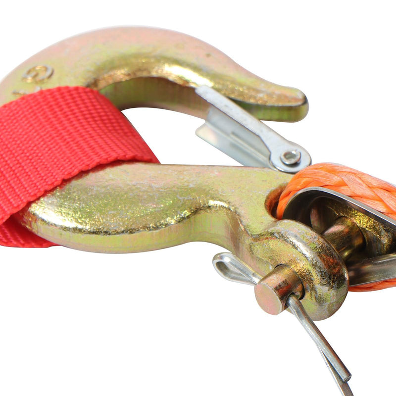 DURAFORCE 2000lbs 12VDC/1HP Motor Electric Winch Synthetic Rope for Trailer Boat 50 Feet