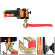 DURAFORCE 2000lbs 12VDC/1HP Motor Electric Winch Synthetic Rope for Trailer Boat 50 Feet