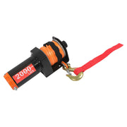 DURAFORCE 2000lbs 12VDC/1HP Motor Electric Winch Synthetic Rope for Trailer Boat 50 Feet