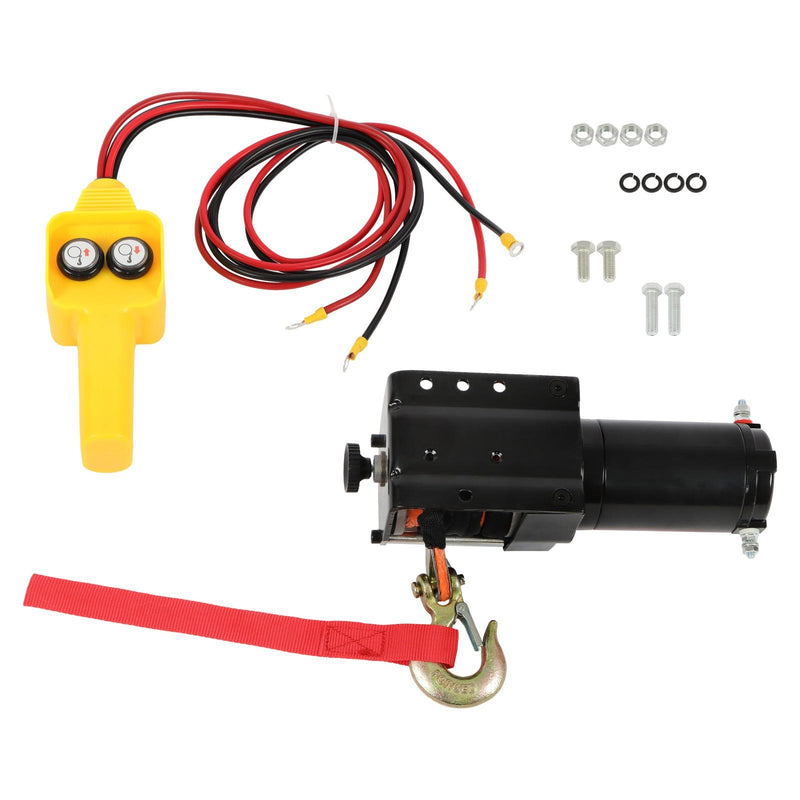 DURAFORCE Electric Winch 3500lbs Line Pull Capacity with 3/16" x 39 ft Synthetic Rope