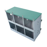 DURAFORCE Heavy-Duty Chicken Nest Boxes - 6 Compartment Metal Poultry Nest Box Wall Mount