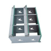DURAFORCE Heavy-Duty Chicken Nest Boxes - 6 Compartment Metal Poultry Nest Box Wall Mount