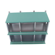 DURAFORCE Heavy-Duty Chicken Nest Boxes - 6 Compartment Metal Poultry Nest Box Wall Mount