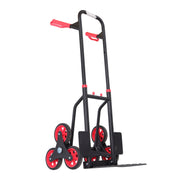 DURAFORCE Alloy Steel Stair Climbing Hand Truck with 6 TPR Wheels 440lbs Load Capacity